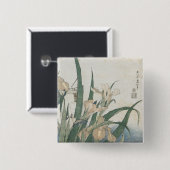Iris-Blumen und Heuschrecke, c.1830-31 Button (Vorne & Hinten)