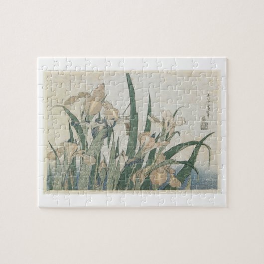 Iris-Blumen und Heuschrecke, c.1830-31 Puzzle (Horizontal)
