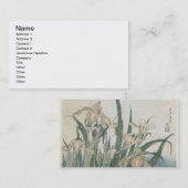 Iris-Blumen und Heuschrecke, c.1830-31 Visitenkarte (Vorne/Hinten)