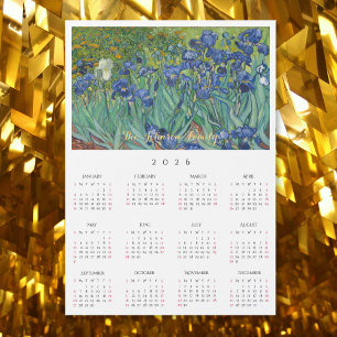 Iris Blumen Vincent Van Gogh 2026 Kalenderkarte Magnetkarte
