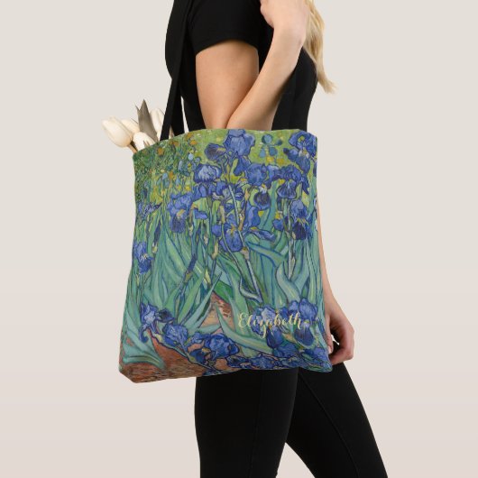 Iris Blumen Vincent Van Gogh Monogrammierte Kunst Tasche (Von Nahem)