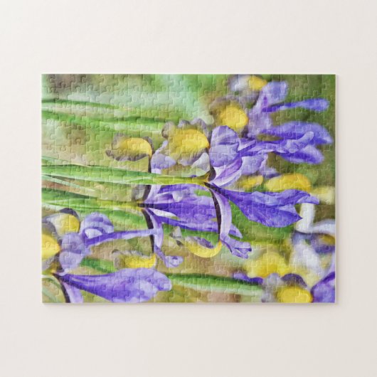 Iris-Blumengarten-Puzzle Puzzle (Horizontal)