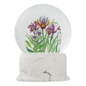 Iris-Blumenschnee-Kugel Schneekugel (Rückseite)