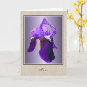 Iris - Blumenserie Karte (Gelbe Blume)