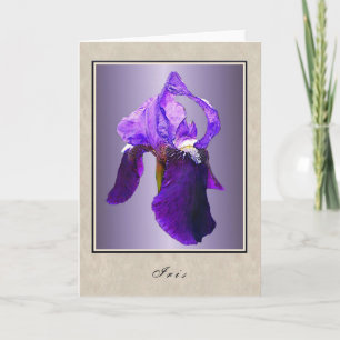 Iris - Blumenserie Karte