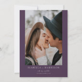 IRIS Boho Plum Lila Gold Splash Save the Date Einladung (Rückseite)