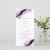 IRIS | Boho Plum Lila Watercolor Splash Programm (Stehend Vorderseite)