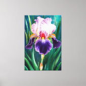 *~* Iris Bold Blume Künstlerisch Iris Painting AP8 Leinwanddruck (Vorderseite)