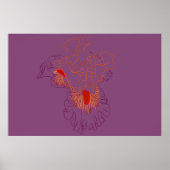 Iris Botanical Line Art Poster (Vorne)