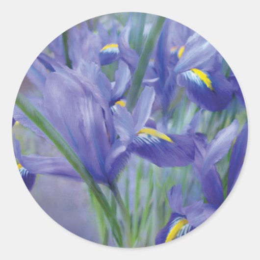 Iris Bouquet Art Sticker (Vorderseite)