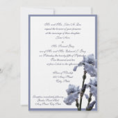 Iris Bouquet/Blue Einladung (Vorderseite)