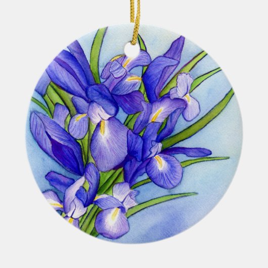 Iris Bouquet Blume Kunst, Dichtung und Musik Keramik Ornament (Vorne)