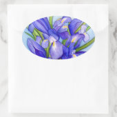 Iris Bouquet Blume Painting Sticker (Tasche)