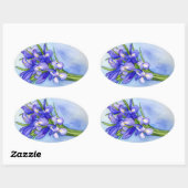 Iris Bouquet Blume Painting Sticker (Blatt)