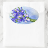 Iris Bouquet Blume Painting Sticker (Tasche)