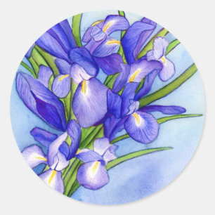 Iris Bouquet Blume Painting Sticker