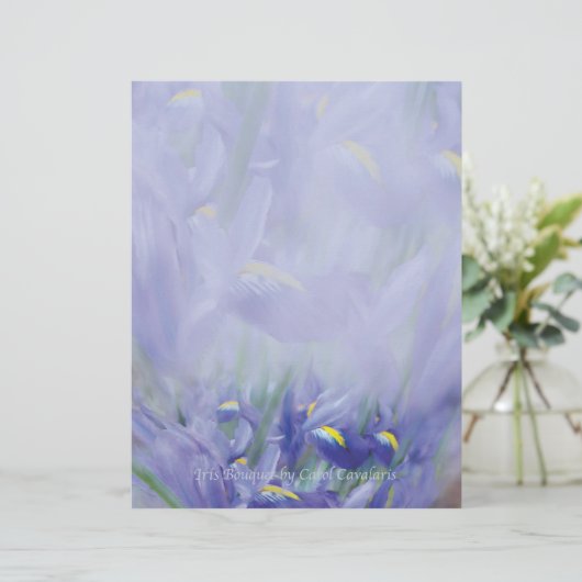 Iris Bouquet Letterhead (Stehend Vorderseite)