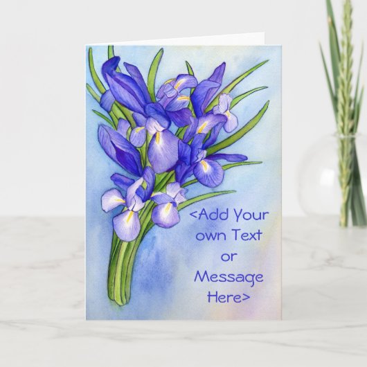 "Iris Bouquet" Malkarte Karte (Vorderseite)