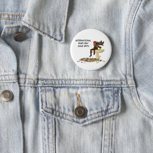 Iris Boy Fairy auf Mushroom Button Button (Beispiel)