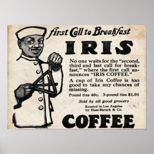 Iris Brand Vintage Kaffee Druck Poster
