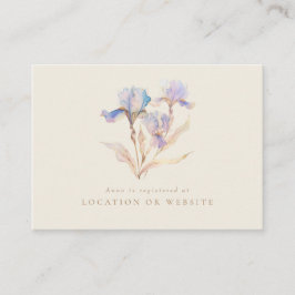 Iris Brautparty Registry Begleitkarte