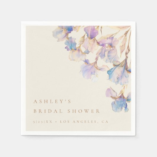 Iris Brautparty Serviette (Vorderseite)