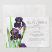 Iris Bridal Shower Einladungen (Vorne/Hinten)