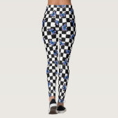 Iris Butterfys Checkered Spandex Leggings (Rückseite)
