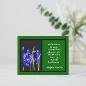 Iris Card 2 FramesDas MUSEUM Zazzle gibt grünes Postkarte (Stehend Vorderseite)