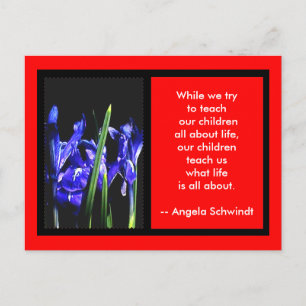 Iris Card 2 FramesThe MUSEUM Zazzle Gifts Red Postkarte
