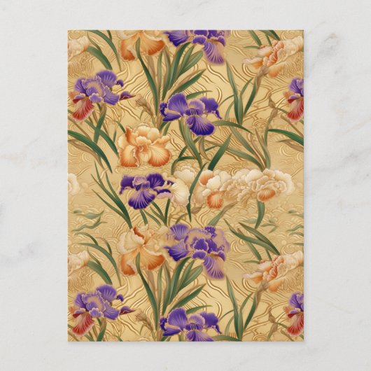 Iris Chiyogami Postkarte (Vorderseite)