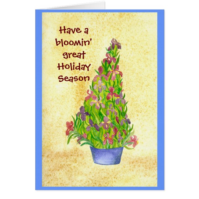 Iris Christmas Tree Card (Vorne)
