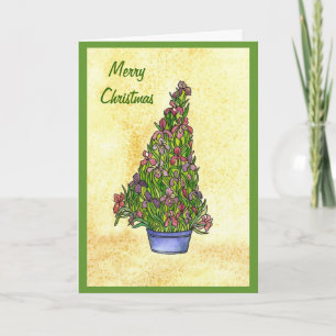 Iris Christmas Tree Card Feiertagskarte
