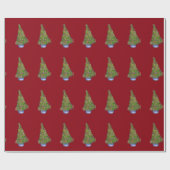 Iris Christmas Tree Gift Wrap Geschenkpapier (Flach)