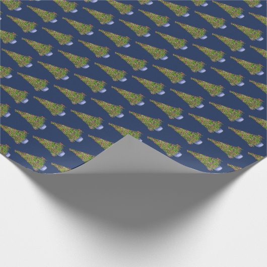 Iris Christmas Tree Gift Wrap Geschenkpapier (Ecke)