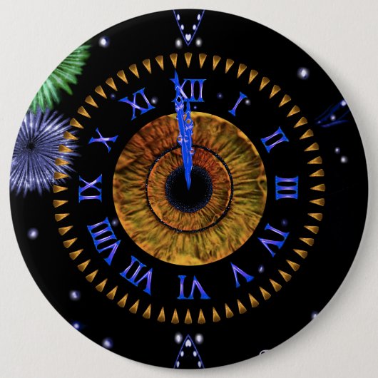 Iris Clock Bronze Button (Vorderseite)
