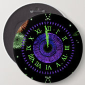 Iris Clock Lila Button (Vorne & Hinten)