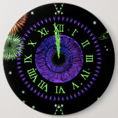 Iris Clock Lila Button (Vorderseite)