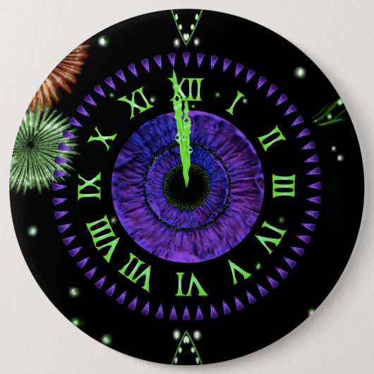Iris Clock Lila Button (Vorderseite)