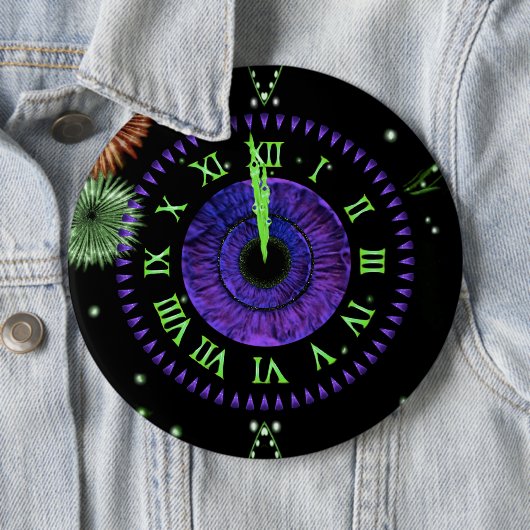 Iris Clock Lila Button (Beispiel)