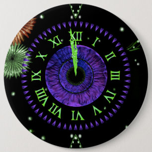 Iris Clock Lila Button