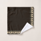 Iris Crane Deep Brown Sepia Badhandtuch Set (Waschlappen)