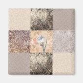 Iris Cream Patchwork Magnet (Vorne)