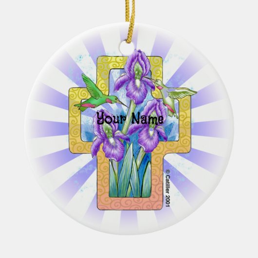 Iris Cross Christlich Ornament (Vorne)