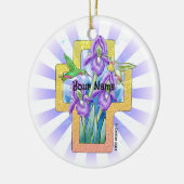 Iris Cross Christlich Ornament (Links)