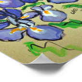 Iris Dance Abstrakt Painting Art Poster Print (Ecke)