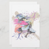 Iris Dancing Fairy Frauen Abstrakte Kunst Blume Briefpapier (Vorne/Hinten)