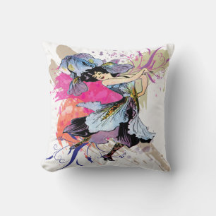 Iris Dancing Fairy Lady Vintage Abstrakte Kunst Kissen