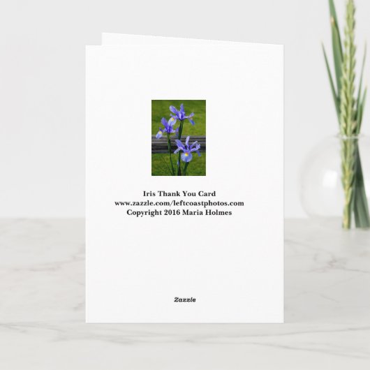 Iris Dankeschön-Karte Dankeskarte (Rückseite)