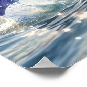 Iris Delphin Ozean Blüte Poster (Ecke)